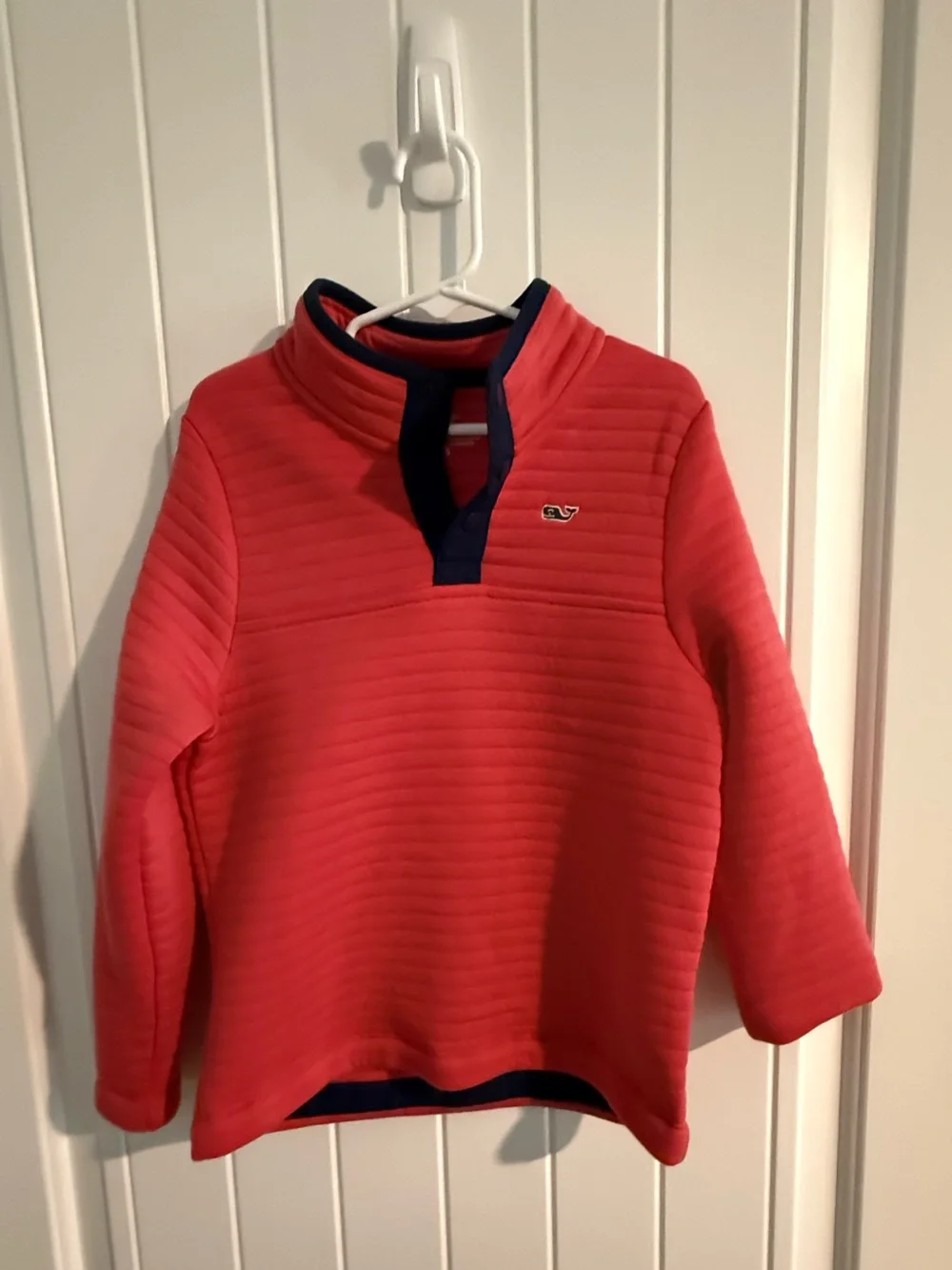 Vineyard Vines Boys’ pinkish Coral Quilted Pullover – Size 5
